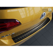 Protector Paragolpes Trasero Negro Acero Inox Volkswagen Golf Vii Hb 5-Doors 2012-2017 &amp; 2017- &#039;Ribs&#039;